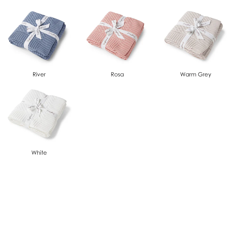 2 Pack Diamond Knit Organic Baby Blanket - Image 3