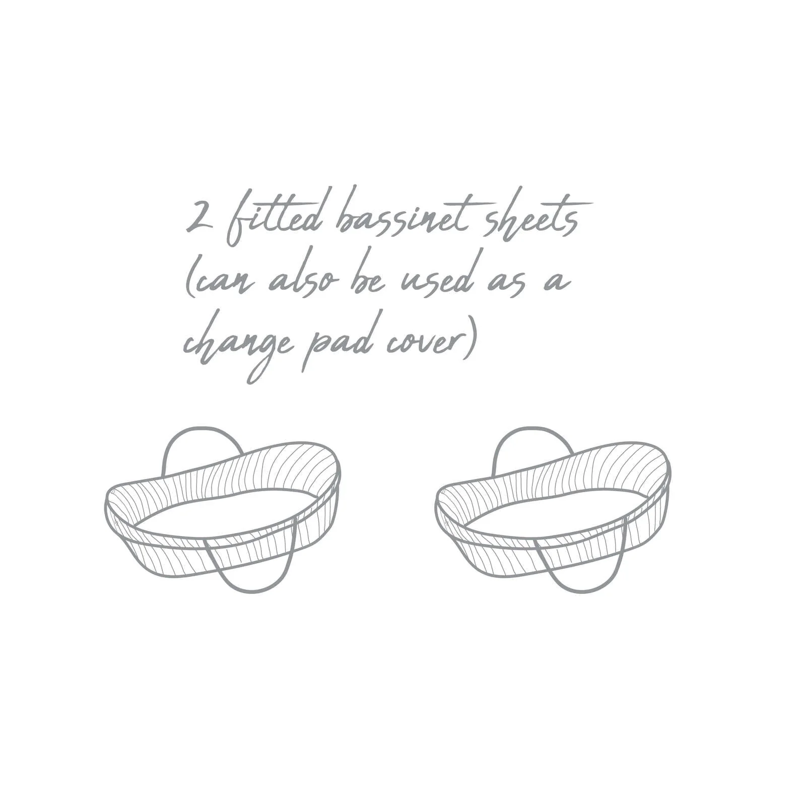 2 Pack Fitted Organic Bassinet Sheets / Change Pad Cover - Image 8