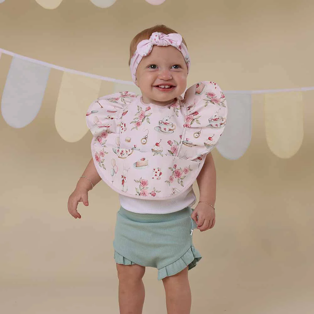 Alice’s Tea Party Frill Snuggle Bib - Image 3