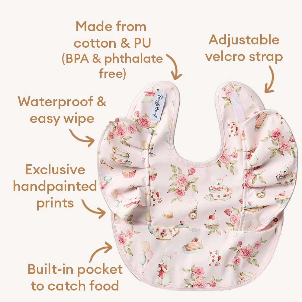 Alice’s Tea Party Frill Snuggle Bib - Image 4