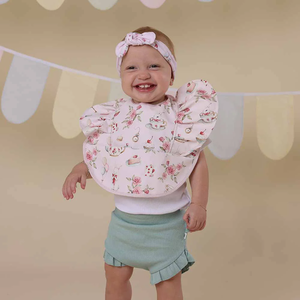 Alice’s Tea Party Frill Snuggle Bib - Image 5