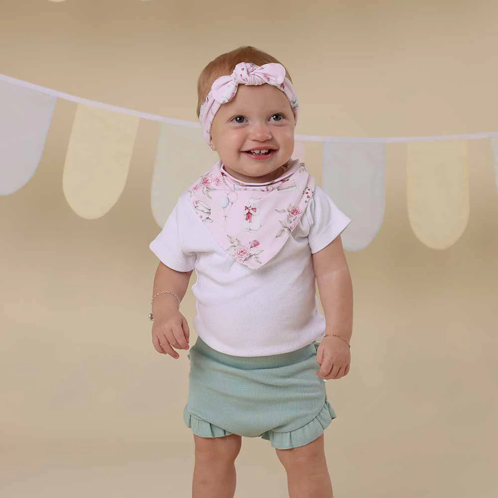 Alice’s Tea Party Organic Dribble Bib - Image 3