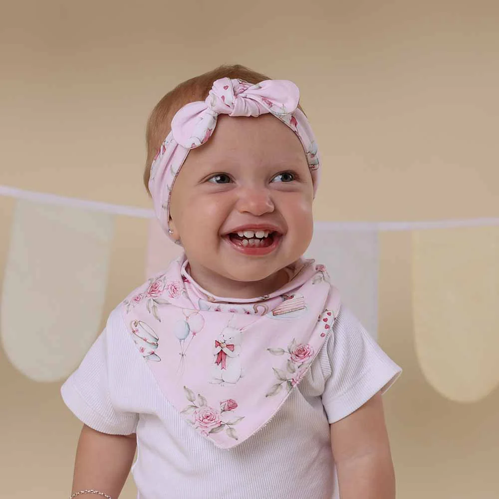 Alice’s Tea Party Organic Dribble Bib - Image 5