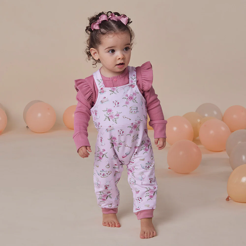 Alice's Tea Party Organic Snuggle Overalls - Image 10