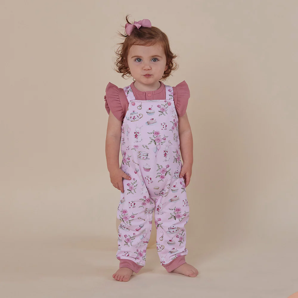 Alice's Tea Party Organic Snuggle Overalls - Image 12
