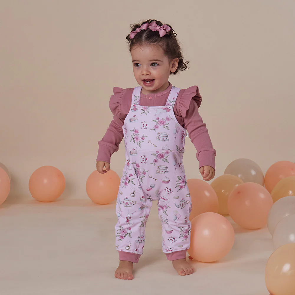 Alice's Tea Party Organic Snuggle Overalls - Image 13
