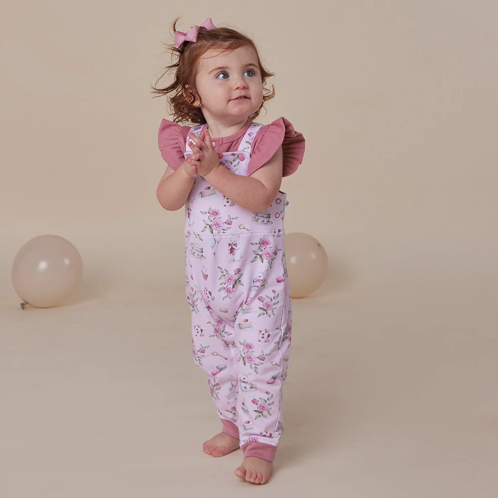 Alice's Tea Party Organic Snuggle Overalls - Image 4
