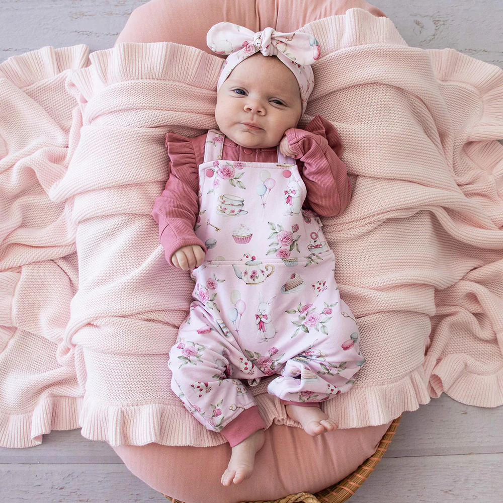 Alice's Tea Party Organic Snuggle Overalls - Image 8