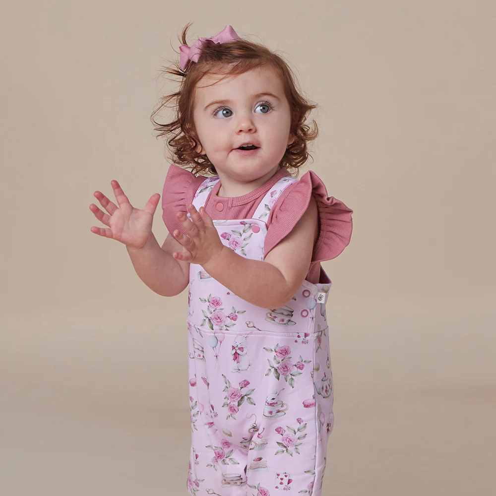 Alice's Tea Party Organic Snuggle Overalls - Image 9