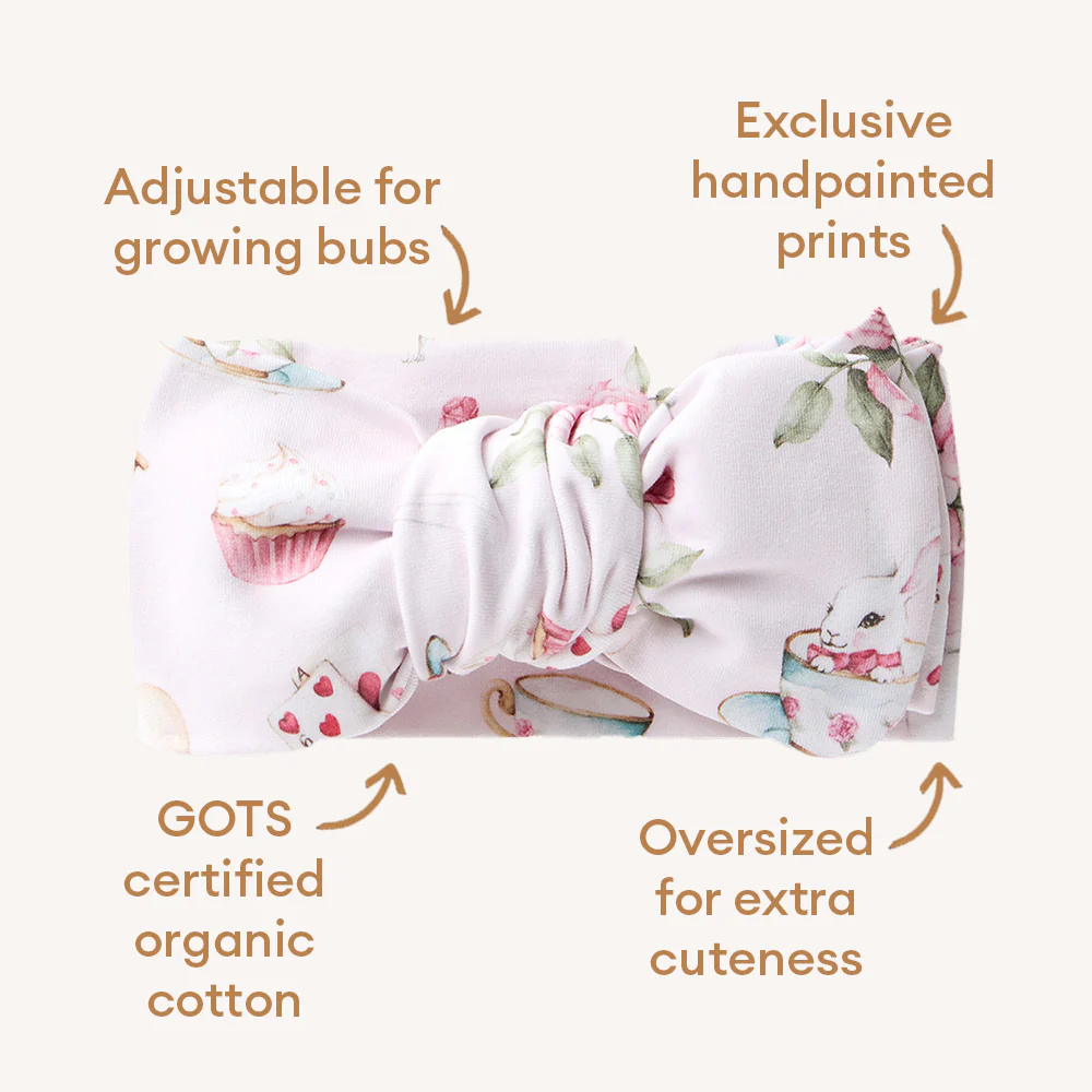 Alice's Tea Party Organic Oversized Bow - Image 5