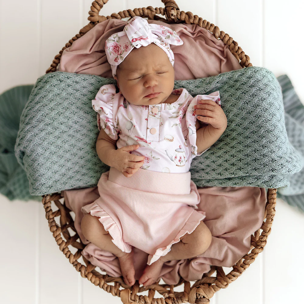 Alice’s Tea Party Short Sleeve Organic Bodysuit - Image 10