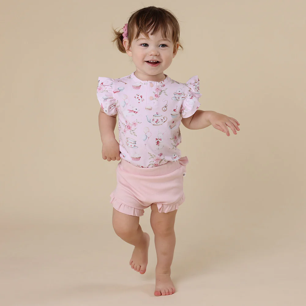 Alice’s Tea Party Short Sleeve Organic Bodysuit - Image 11