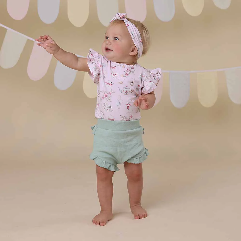 Alice’s Tea Party Short Sleeve Organic Bodysuit - Image 14