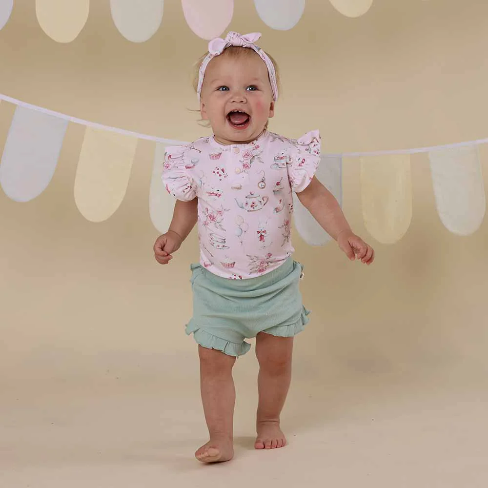 Alice’s Tea Party Short Sleeve Organic Bodysuit - Image 15