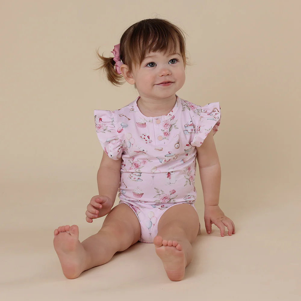 Alice’s Tea Party Short Sleeve Organic Bodysuit - Image 16