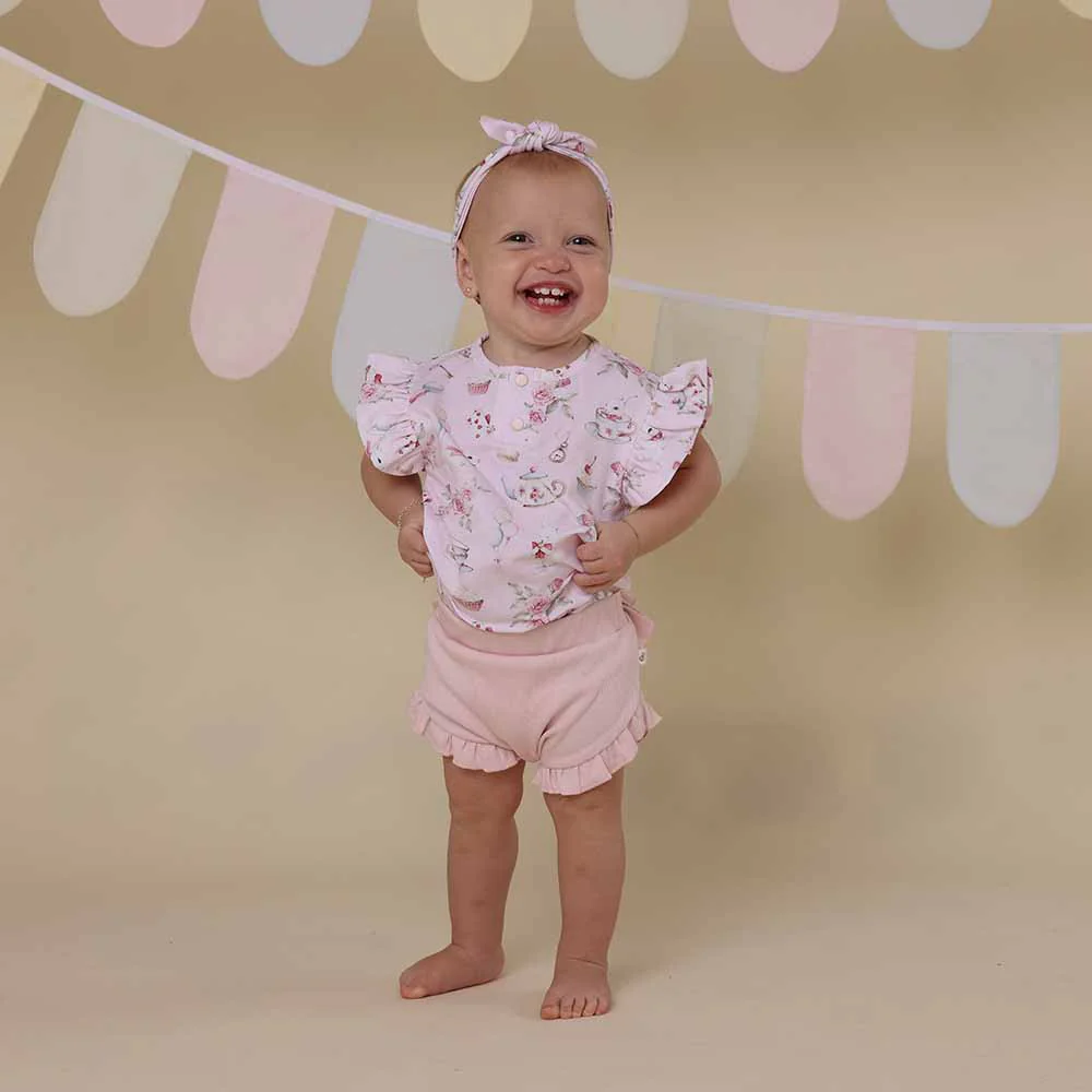 Alice’s Tea Party Short Sleeve Organic Bodysuit - Image 17