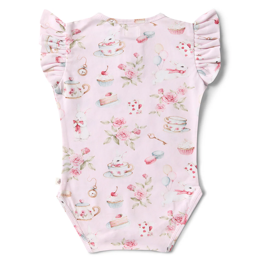 Alice’s Tea Party Short Sleeve Organic Bodysuit - Image 4