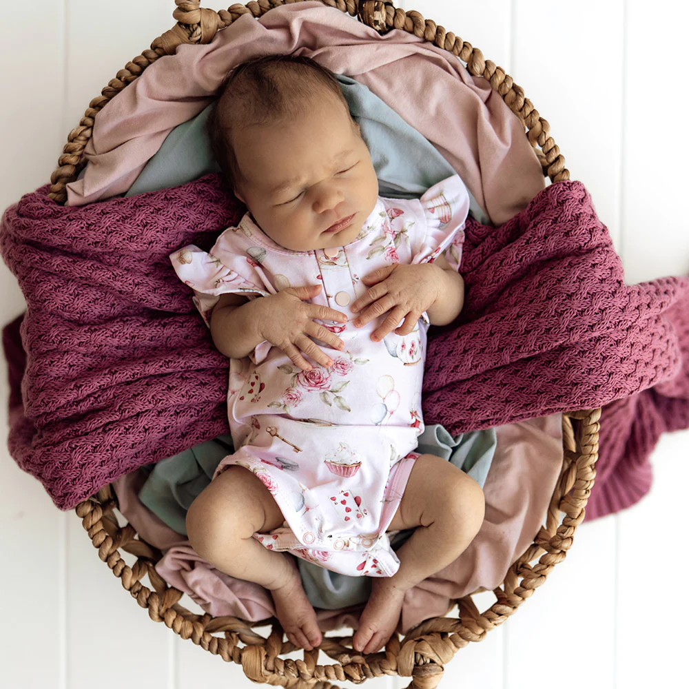 Alice’s Tea Party Short Sleeve Organic Bodysuit - Image 6