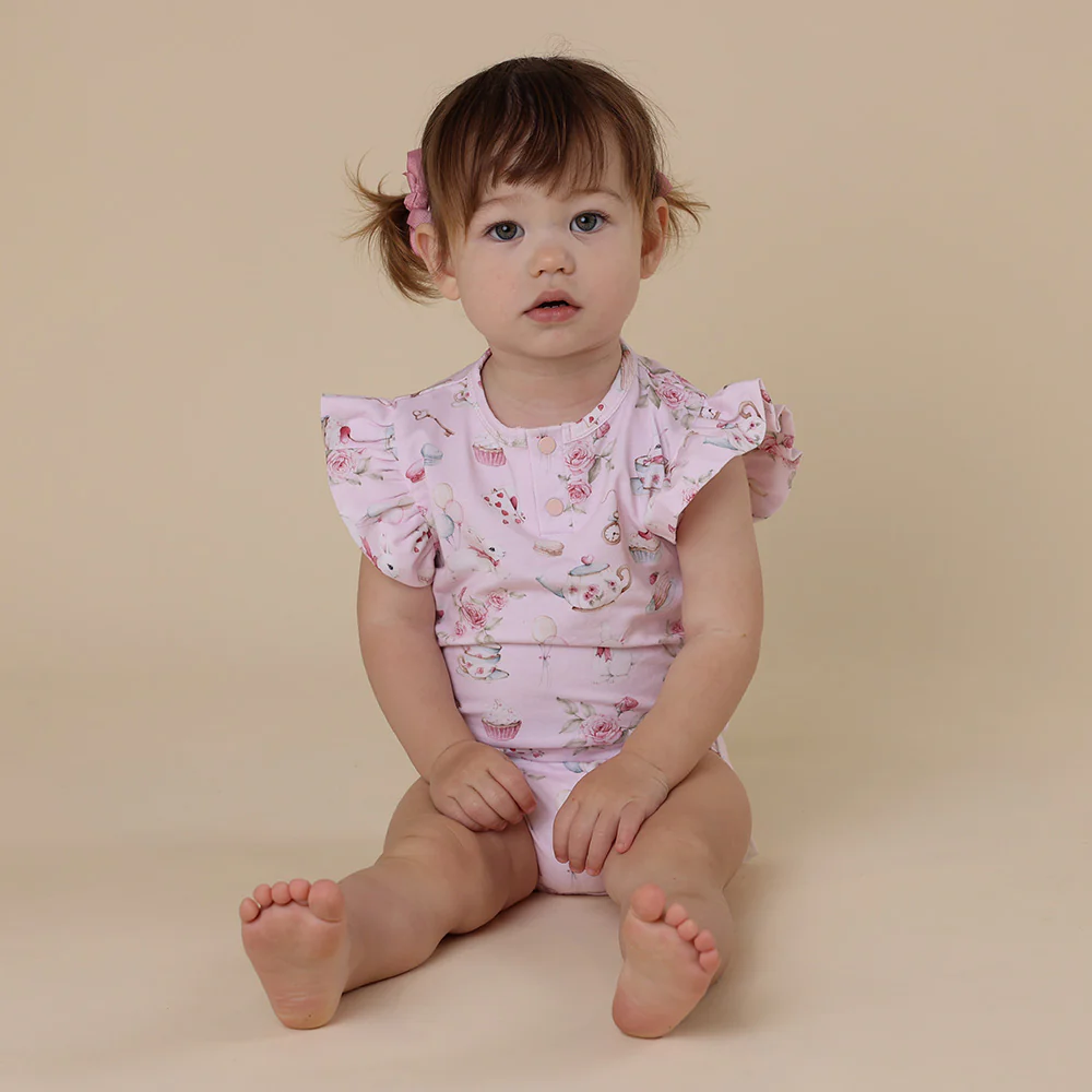 Alice’s Tea Party Short Sleeve Organic Bodysuit - Image 8