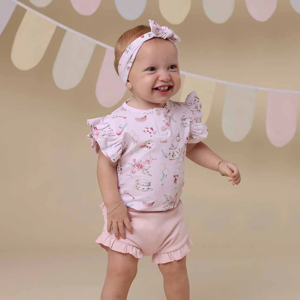 Alice’s Tea Party Short Sleeve Organic Bodysuit - Image 9