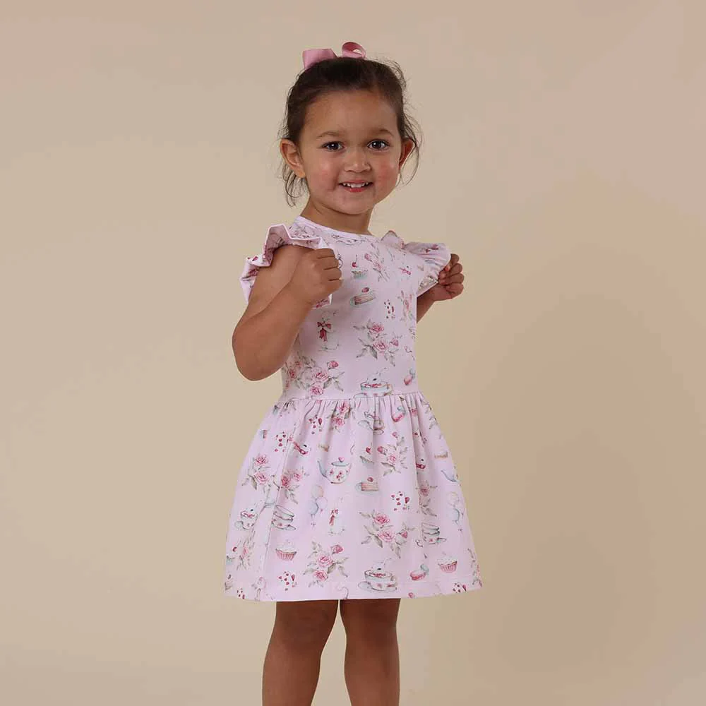 Alice’s Tea Party Short Sleeve Organic Dress - Image 10
