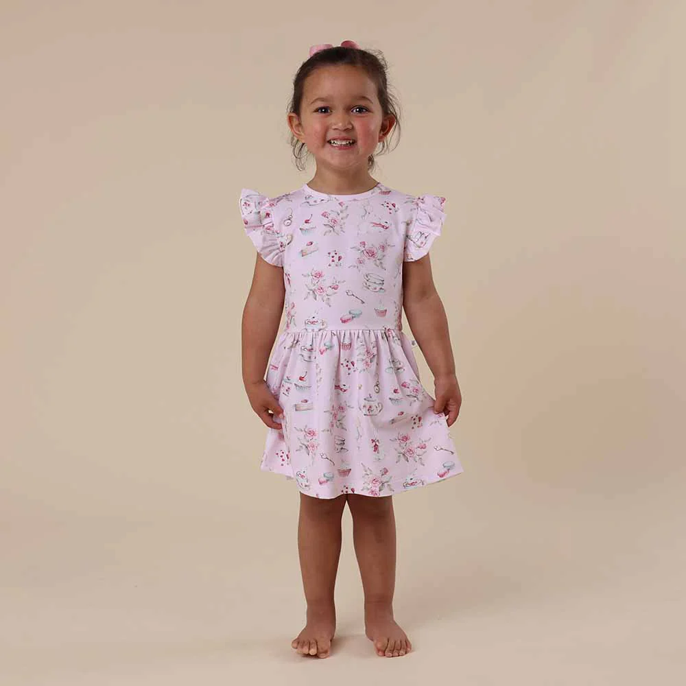 Alice’s Tea Party Short Sleeve Organic Dress - Image 12