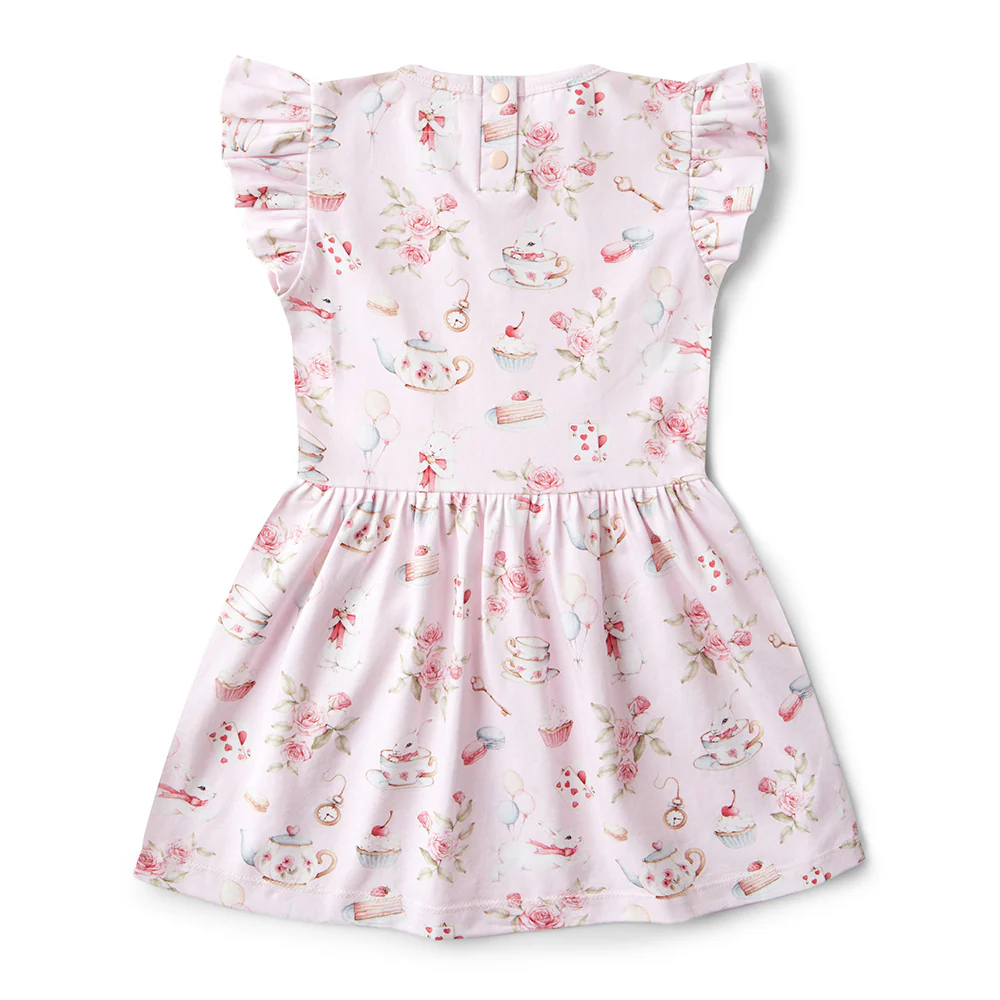 Alice’s Tea Party Short Sleeve Organic Dress - Image 13