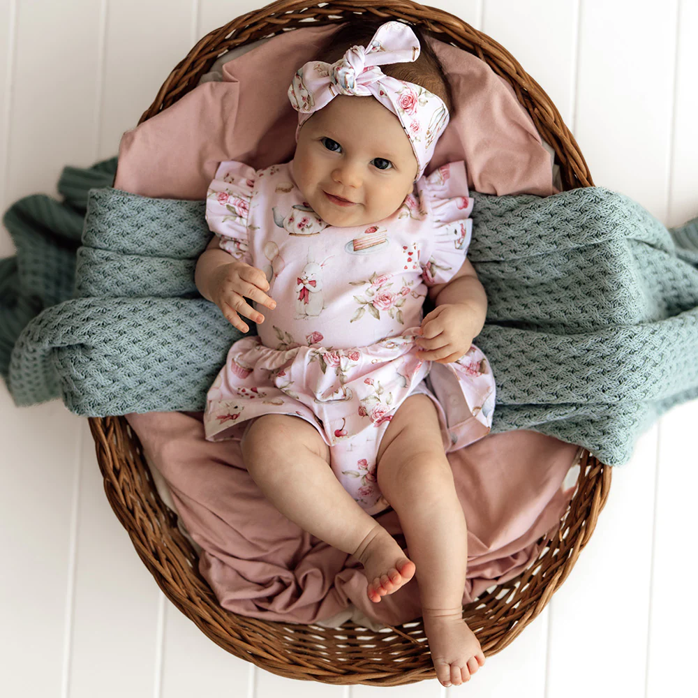 Alice’s Tea Party Short Sleeve Organic Dress - Image 3
