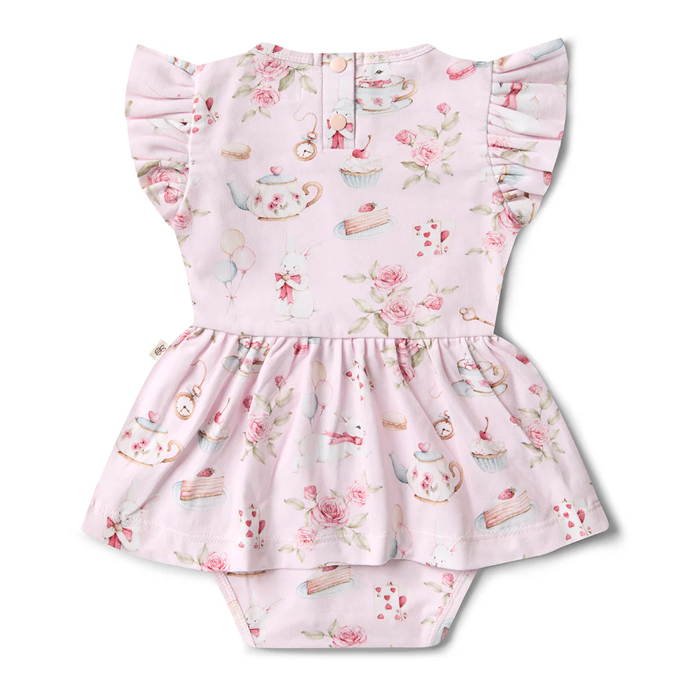 Alice’s Tea Party Short Sleeve Organic Dress - Image 4