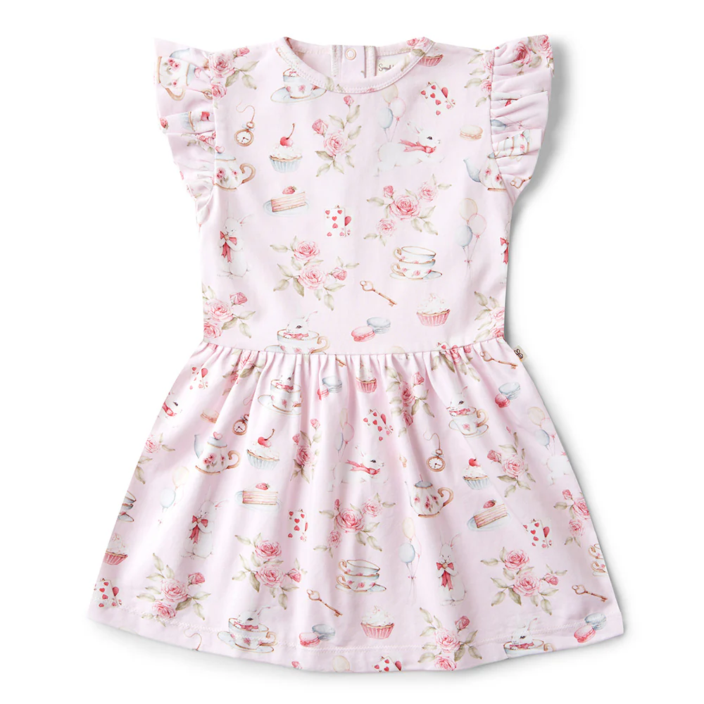 Alice’s Tea Party Short Sleeve Organic Dress - Image 9