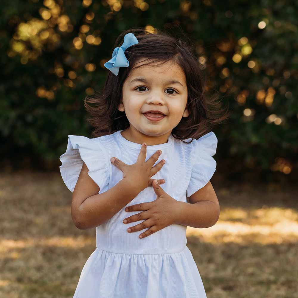 Baby Blue Bow Hair Clip - Image 4
