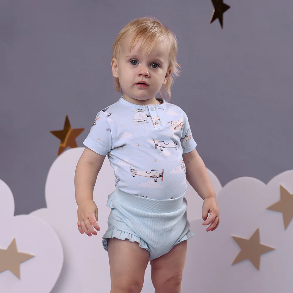 Baby Blue Organic Bloomers - Image 5