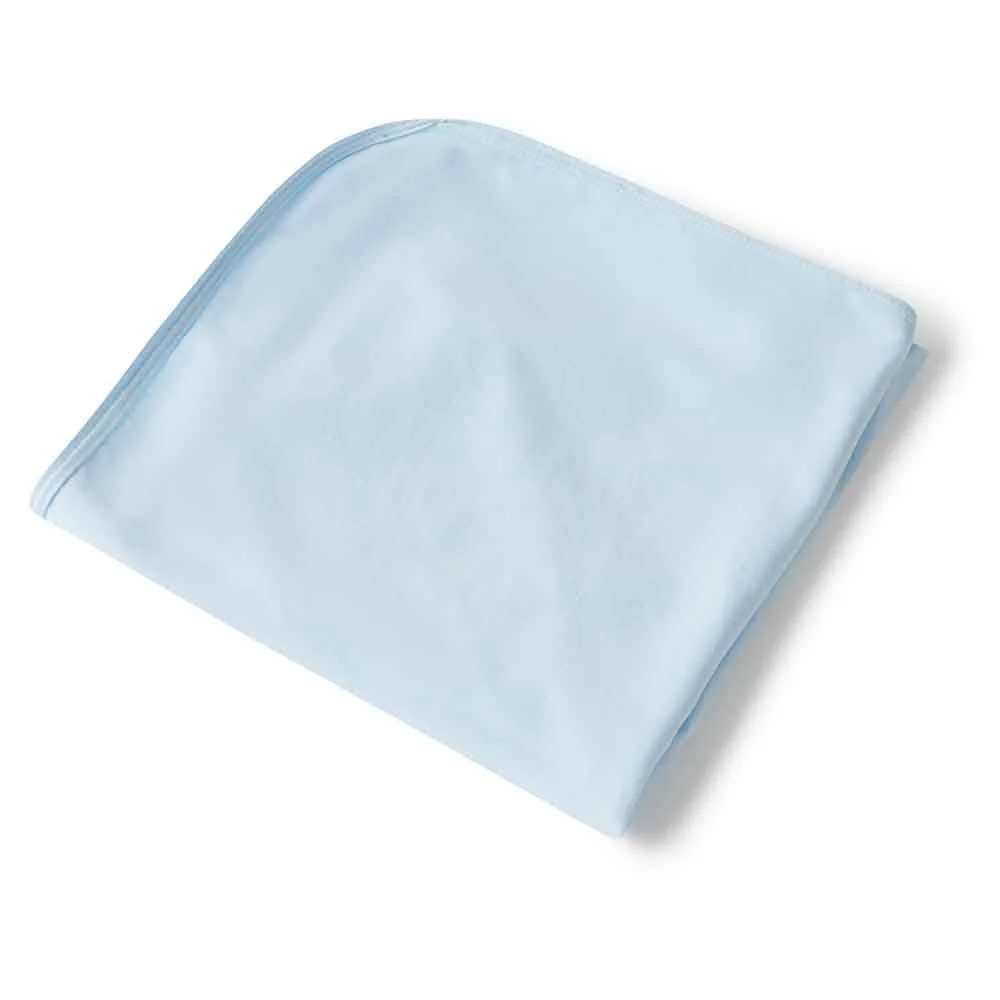 Baby Blue Organic Jersey Wrap & Beanie Set - Image 5