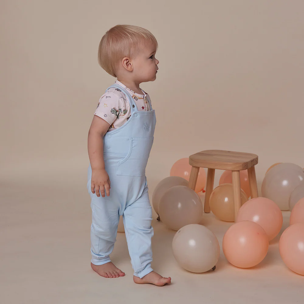 Baby Blue Organic Joey Overalls - Image 10