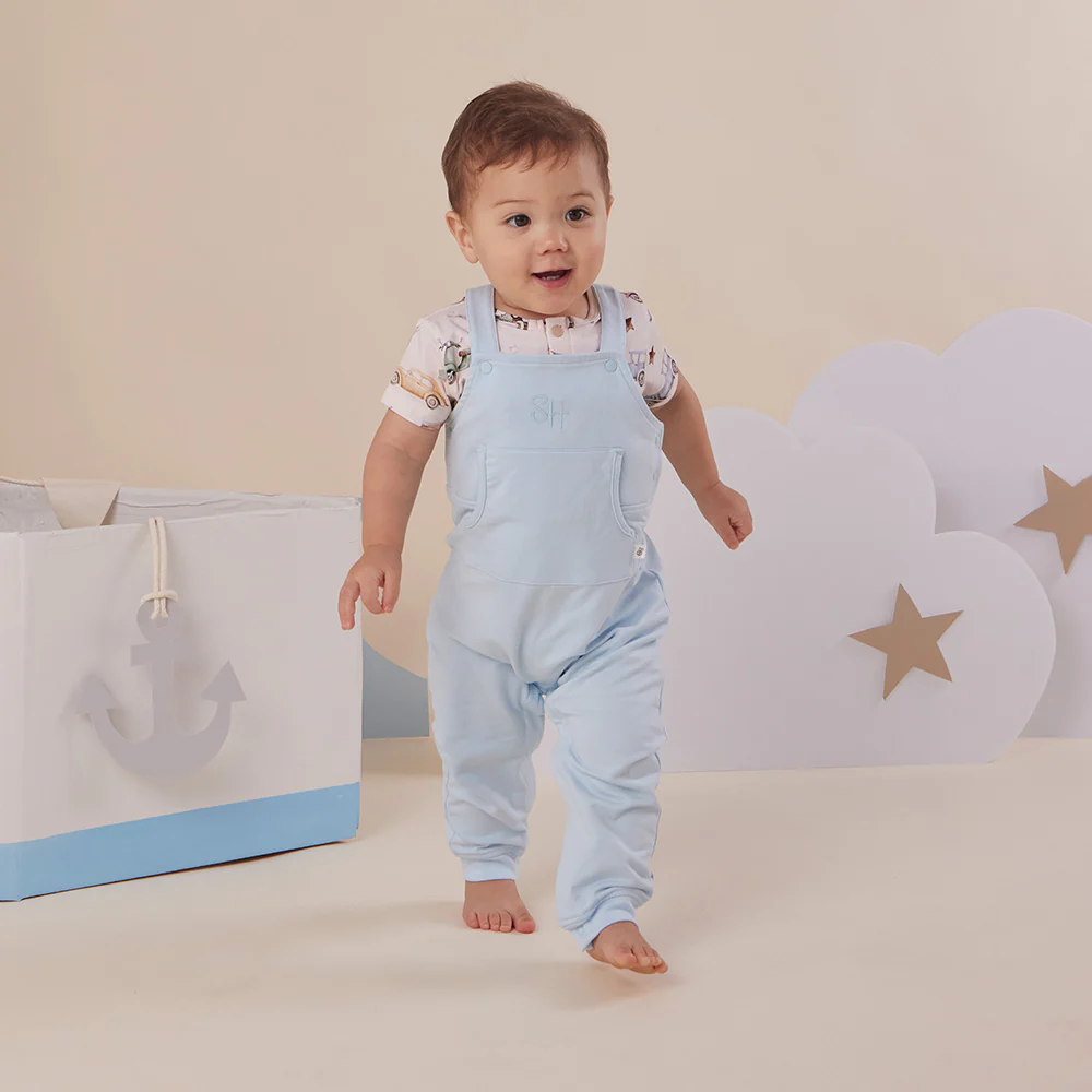 Baby Blue Organic Joey Overalls - Image 11