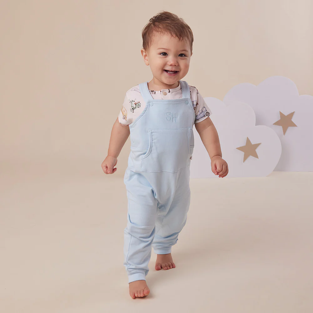 Baby Blue Organic Joey Overalls - Image 7