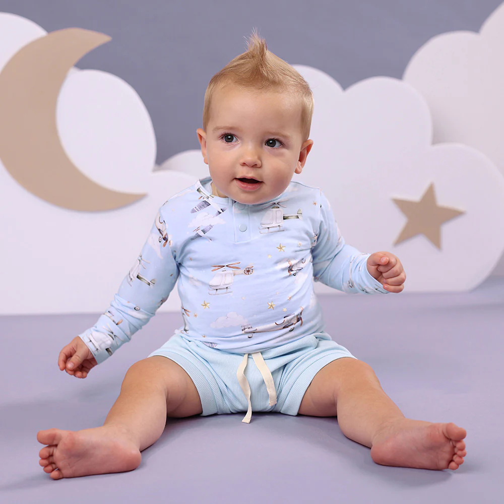 Baby Blue Organic Shorts - Image 3