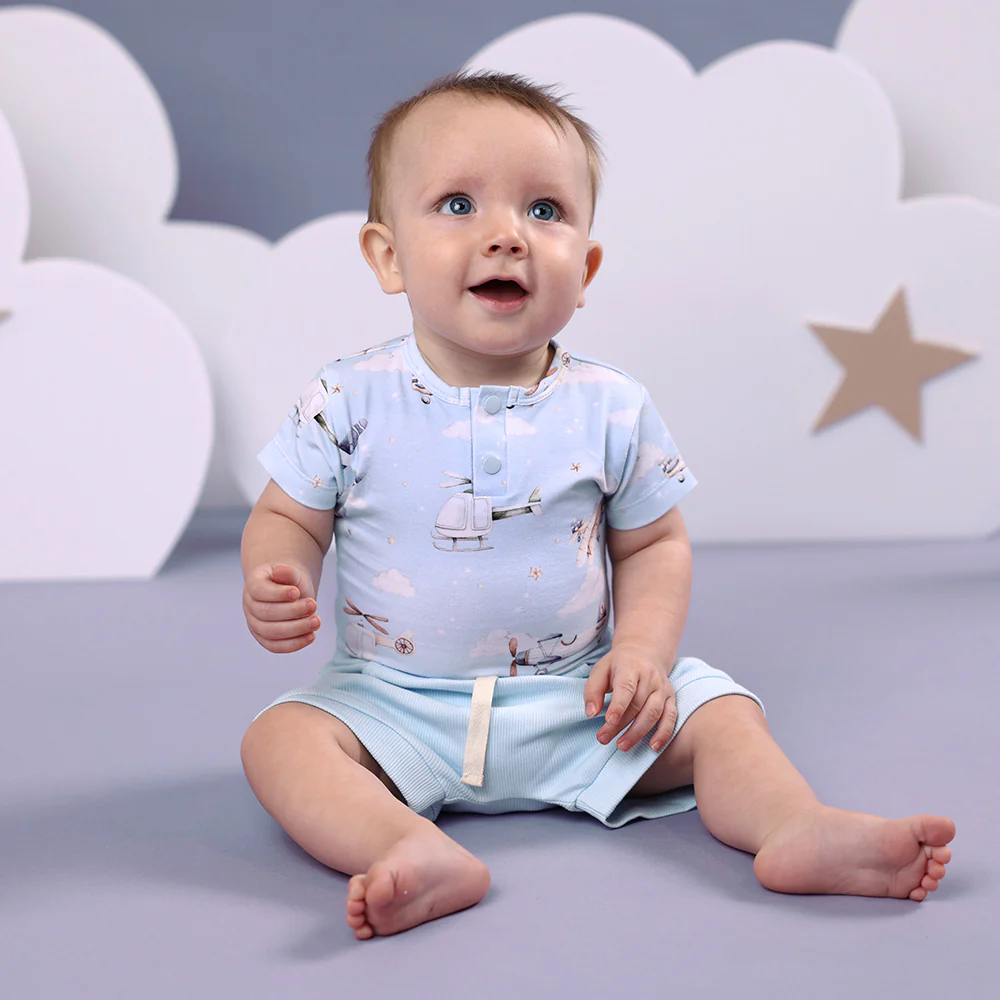 Baby Blue Organic Shorts - Image 5