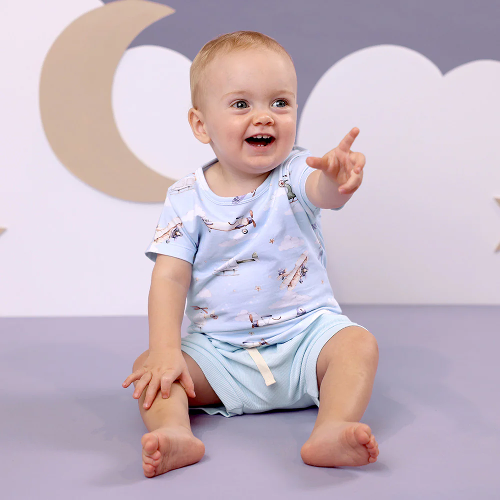 Baby Blue Organic Shorts - Image 9