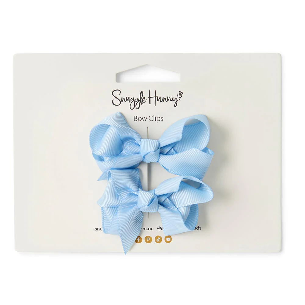 Baby Blue Piggy Tail Hair Clips - Pair - Image 3