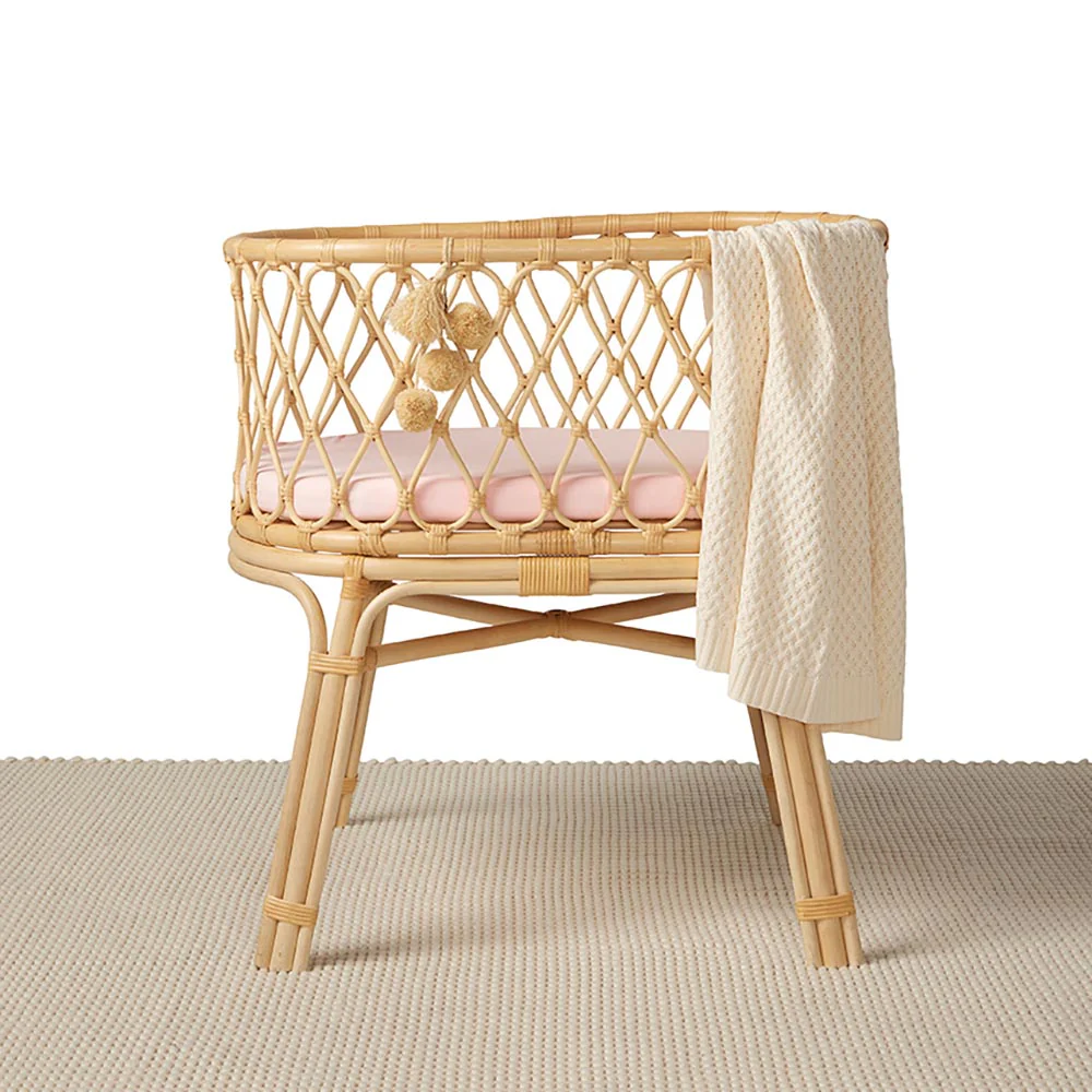 Baby Pink Organic Bassinet Sheet / Change Pad Cover - Image 6
