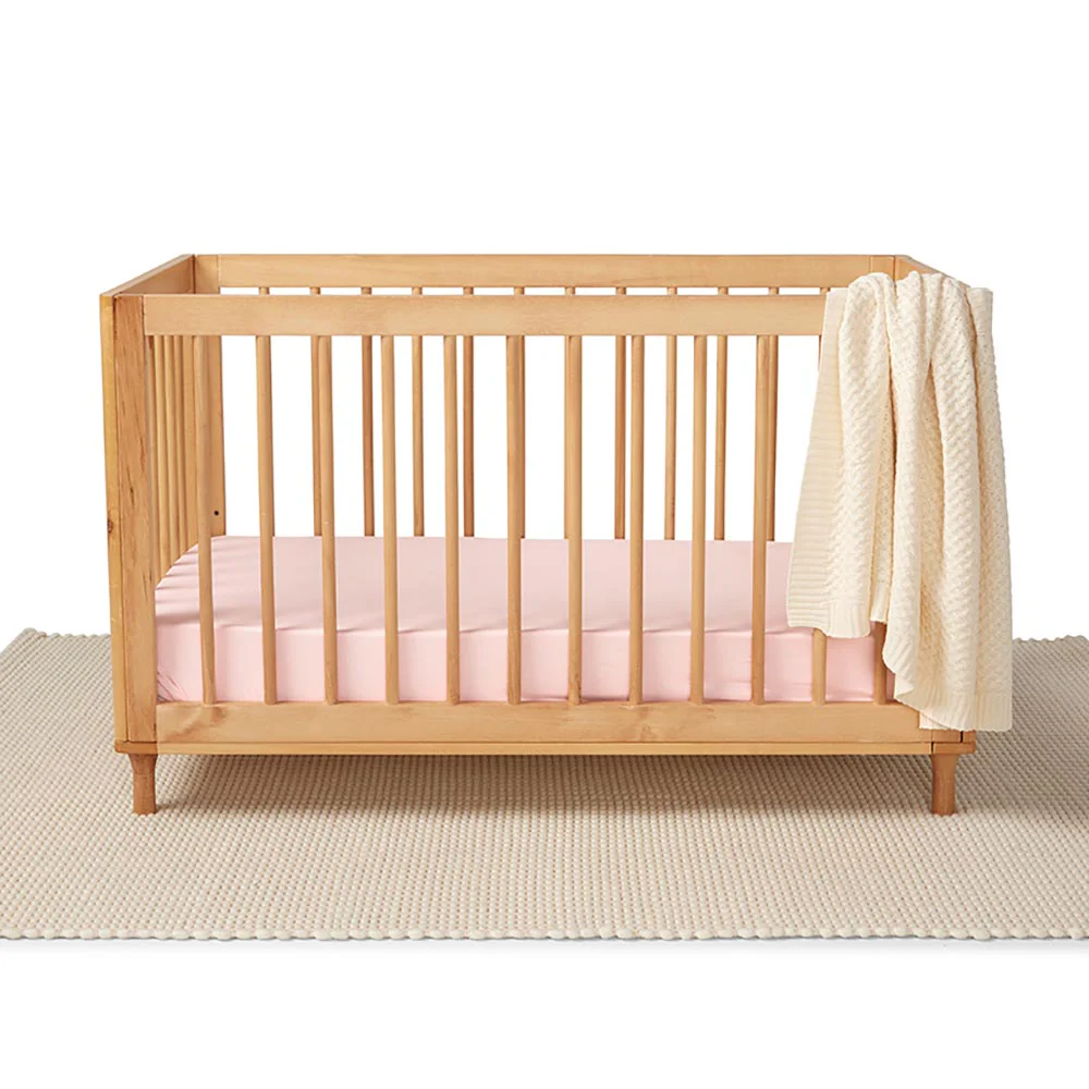 Baby Pink Organic Fitted Cot Sheet - Image 6
