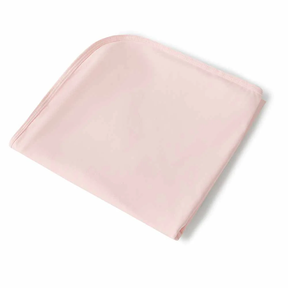 Baby Pink Organic Jersey Wrap & Topknot Set - Image 6
