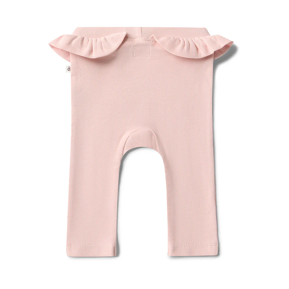 Baby Pink Organic Pants with Frill - Image 7