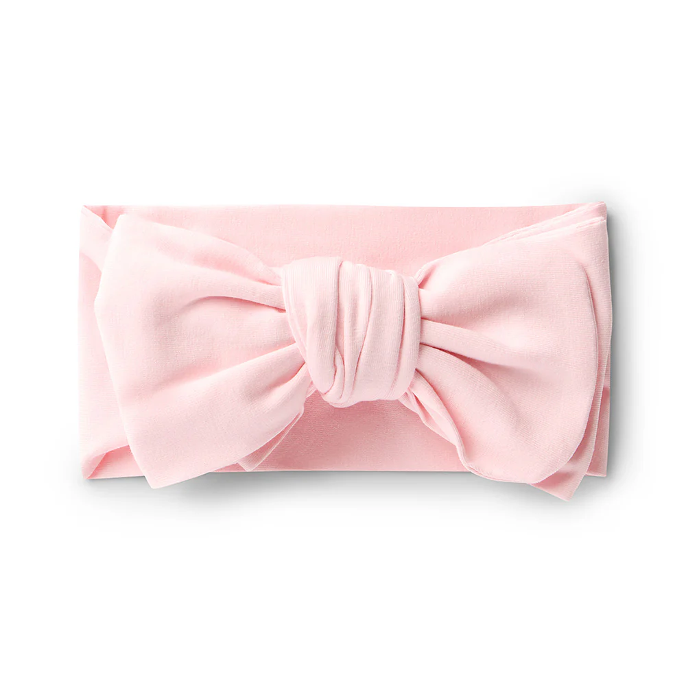Baby Pink Organic Oversized Bow - Image 2