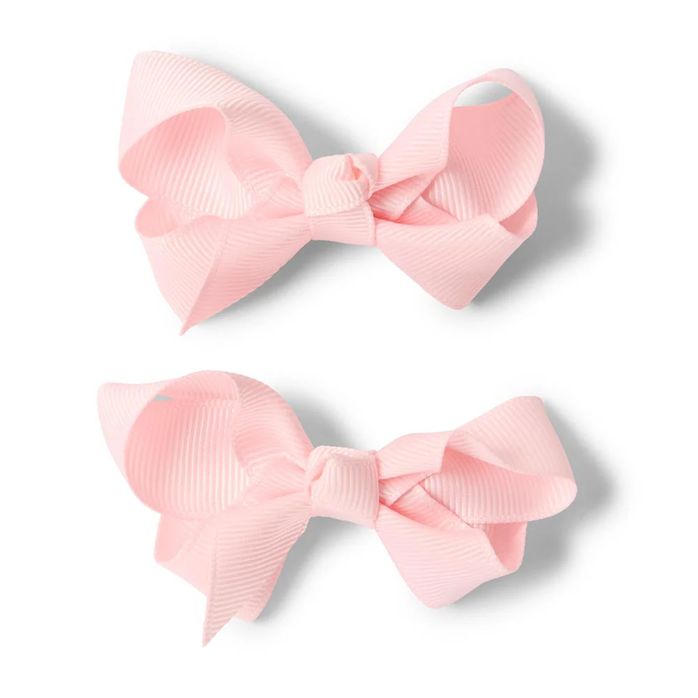 Baby Pink Piggy Tail Hair Clips - Pair - Image 2