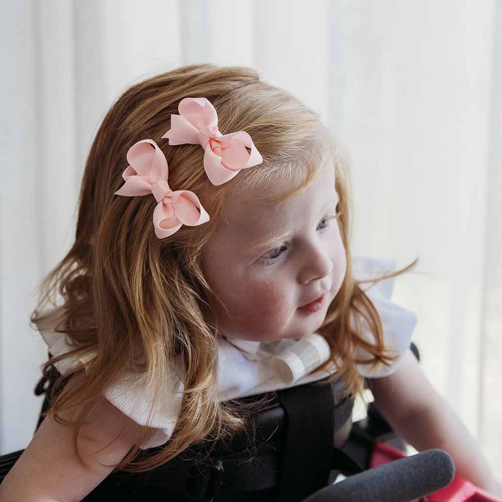 Baby Pink Piggy Tail Hair Clips - Pair - Image 4
