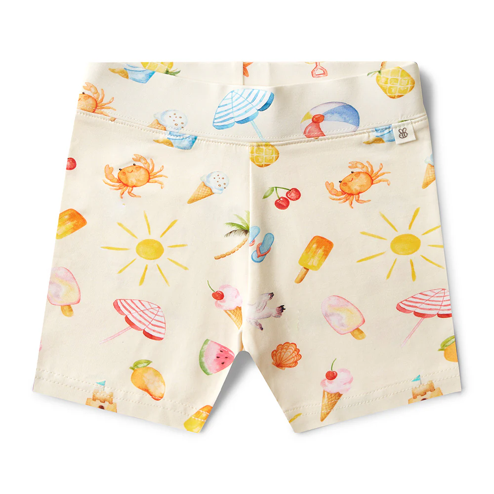 Beach Fun Organic Bike Shorts - Image 2