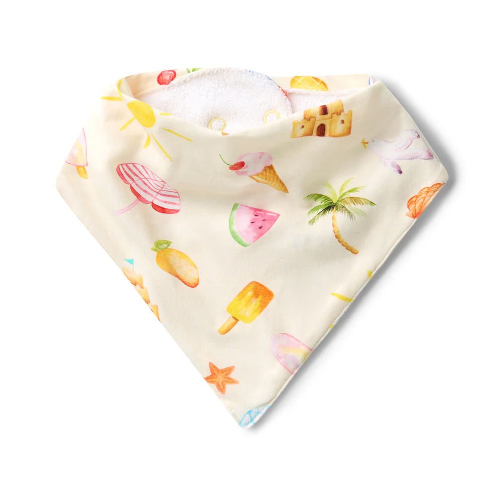 Beach Fun Organic Dribble Bib - Image 2