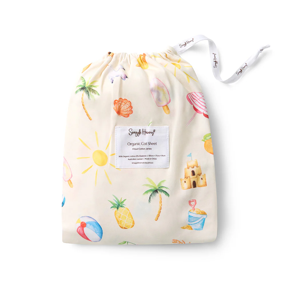 Beach Fun Organic Fitted Cot Sheet - Image 5